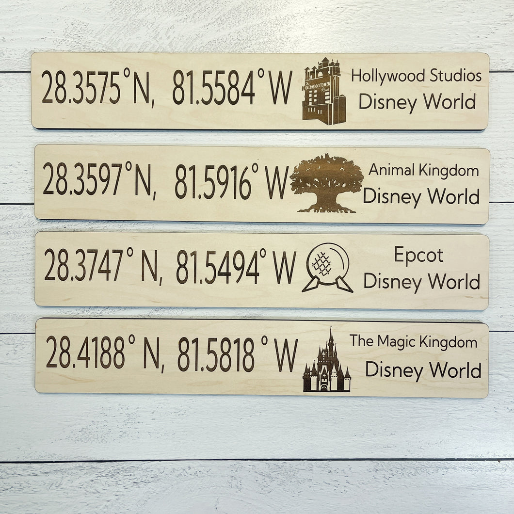 “Where the Magic Lives” Disneyworld Wooden Signs
