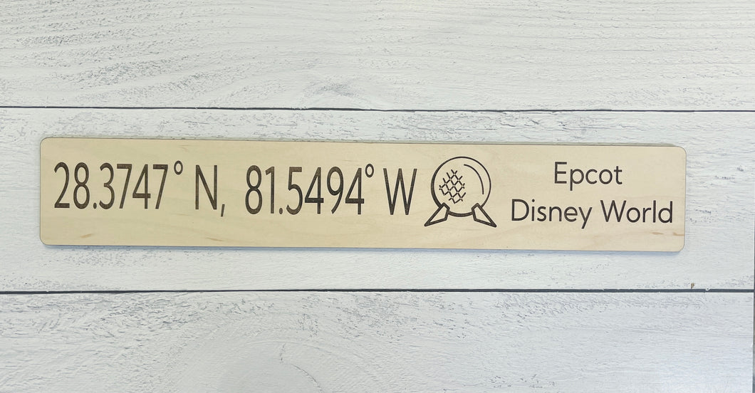 “Where the Magic Lives” Epcot Wooden Sign